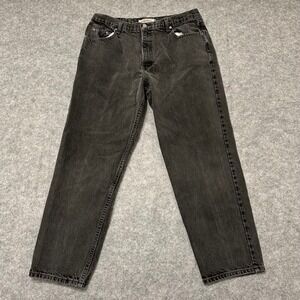 High Sierra Jeans Mens‎ 38x30 Black Relaxed Fit Dungarees Denim Pants Cotton